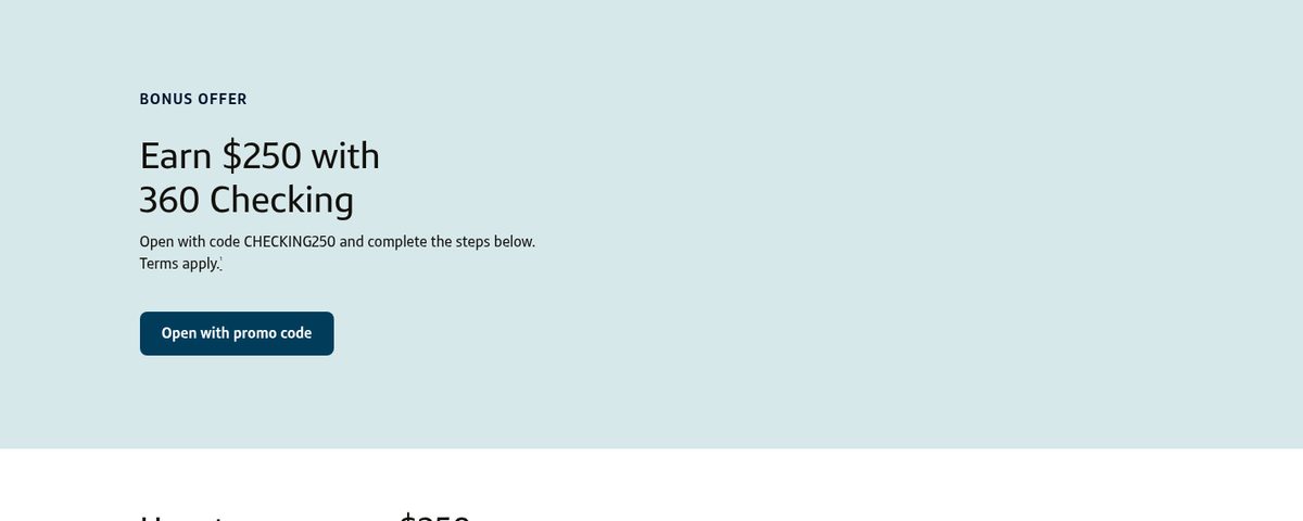 Capital One's offer page