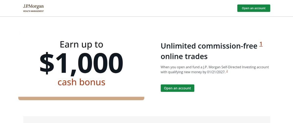 J.P. Morgan's offer page